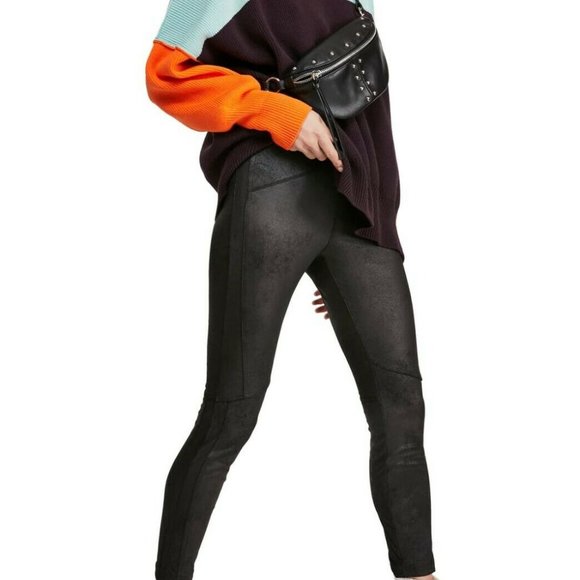 Free People Midnight Vegan Suede Skinny Pants - Picture 4 of 11